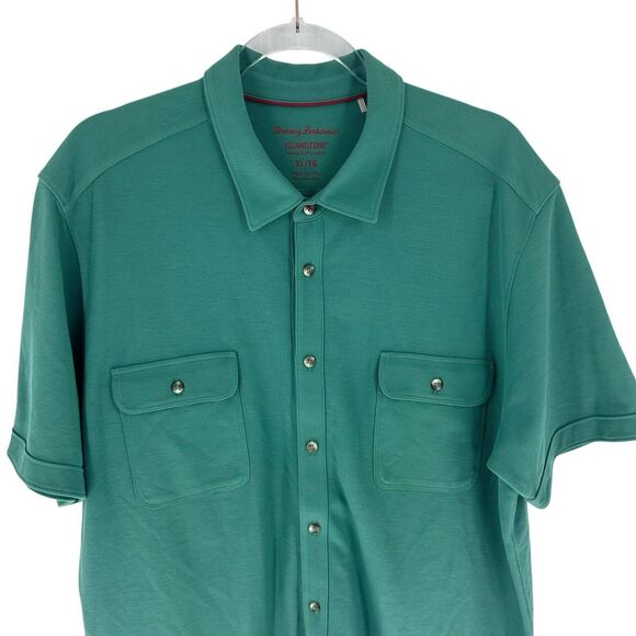 Tommy Bahama Shirt Mens XL Green Island Zone Camp Short Sleeve Button Down - Picture 4 of 16